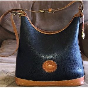 Dooney & Bourke Black and Brown Shoulder Bag